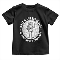 Funny Vintage Relaxed Frog Drinking Coffee Meme Toddler T Shirt Wish I Lacked Critical Thinking Skills You All Seem So Happy