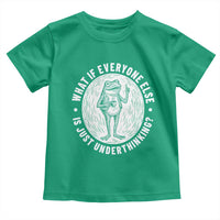Funny Vintage Relaxed Frog Drinking Coffee Meme Toddler T Shirt Wish I Lacked Critical Thinking Skills You All Seem So Happy