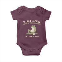 Funny Overthinking Frog Drinking Coffee Meme Baby Onesie What If Everyone Else Is Just Underthinking