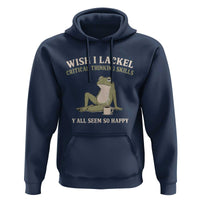 Funny Overthinking Frog Drinking Coffee Meme Hoodie What If Everyone Else Is Just Underthinking