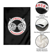 Proud Disappointment Skeleton Middle Finger Garden Flag Edgy Sarcastic Rebel Attitude Family Black Sheep Humor
