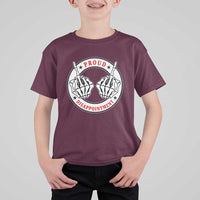 Proud Disappointment Skeleton Middle Finger T Shirt For Kid Edgy Sarcastic Rebel Attitude Family Black Sheep Humor