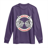 Proud Disappointment Skeleton Middle Finger Long Sleeve Shirt Edgy Sarcastic Rebel Attitude Family Black Sheep Humor