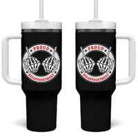Proud Disappointment Skeleton Middle Finger Tumbler With Handle Edgy Sarcastic Rebel Attitude Family Black Sheep Humor