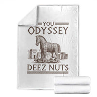 Funny Trojan Horse You Odyssey Deez Nuts Throw Blanket Offensive Adult Humor Greek Mythology Humor