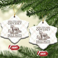 Funny Trojan Horse You Odyssey Deez Nuts Ceramic Ornament Offensive Adult Humor Greek Mythology Humor