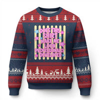 Does This Shirt Make Me Look Professionally Developed Ugly Christmas Sweater Y2K Retro Stars Funny Professional Development Workplace Humor