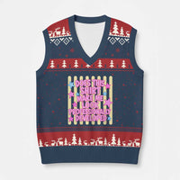 Does This Shirt Make Me Look Professionally Developed V-Neck Knit Sweater Vest Y2K Retro Stars Funny Professional Development Workplace Humor