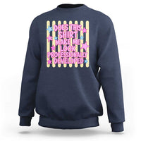 Does This Shirt Make Me Look Professionally Developed Sweatshirt Y2K Retro Stars Funny Professional Development Workplace Humor