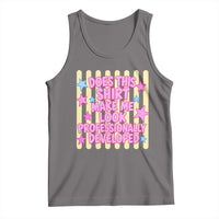 Does This Shirt Make Me Look Professionally Developed Tank Top Y2K Retro Stars Funny Professional Development Workplace Humor