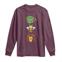 Hose Bee Lion Meme Slang Funny Sarcastic Pun Graphic Long Sleeve Shirt