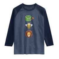 Hose Bee Lion Meme Slang Funny Sarcastic Pun Graphic Raglan Shirt