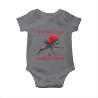 On My Way To Have A Jimothy Summer Baby Onesie Funny Viral Seattle Raccoon Wearing Red Cap