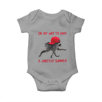 On My Way To Have A Jimothy Summer Baby Onesie Funny Viral Seattle Raccoon Wearing Red Cap