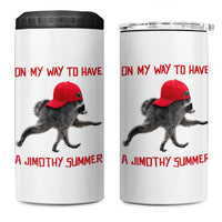 On My Way To Have A Jimothy Summer 4 in 1 Can Cooler Tumbler Funny Viral Seattle Raccoon Wearing Red Cap