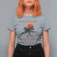 On My Way To Have A Jimothy Summer T Shirt For Women Funny Viral Seattle Raccoon Wearing Red Cap