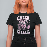 Cheerleading T Shirt For Women Cheer Girl Pink Leopard Cheerleader - Wonder Print Shop