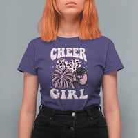Cheerleading T Shirt For Women Cheer Girl Pink Leopard Cheerleader - Wonder Print Shop