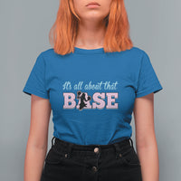 Cheerleading T Shirt For Women All About That Base Cheerleader Cheer Girls - Wonder Print Shop
