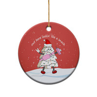 Boujee Christmas Tree Cake Ceramic Ornament Out Here Lookin' Like A Snack - Wonder Print Shop