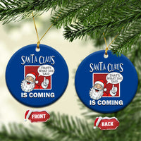 Funny Santa Christmas Ceramic Ornament That's What She Said Naughty Holiday Humor - Wonder Print Shop