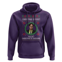 Christmas Sucks FALSE Christmas Is Awesome Hoodie Funny Xmas Office Holiday Humor - Wonder Print Shop