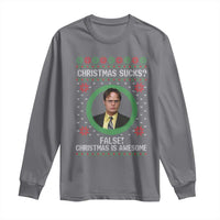 Christmas Sucks FALSE Christmas Is Awesome Long Sleeve Shirt Funny Xmas Office Holiday Humor - Wonder Print Shop