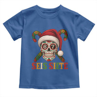 Seis Siete Christmas Meme Toddler T Shirt Sugar Skull 67 Santa Hat Candy Canes - Wonder Print Shop