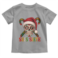 Seis Siete Christmas Meme Toddler T Shirt Sugar Skull 67 Santa Hat Candy Canes - Wonder Print Shop