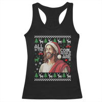Funny Jesus Birthday Racerback Tank Top All the Cool People Are Born in December - Wonder Print Shop