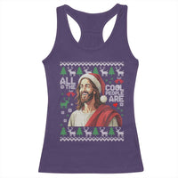 Funny Jesus Birthday Racerback Tank Top All the Cool People Are Born in December - Wonder Print Shop