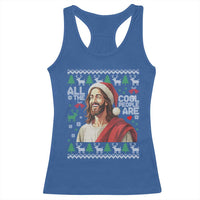 Funny Jesus Birthday Racerback Tank Top All the Cool People Are Born in December - Wonder Print Shop