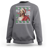 Funny Jesus Birthday Sweatshirt All the Cool People Are Born in December - Wonder Print Shop
