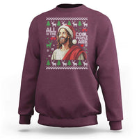 Funny Jesus Birthday Sweatshirt All the Cool People Are Born in December - Wonder Print Shop