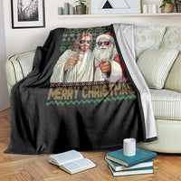 The Boys Are Back in Town Funny Christmas Throw Blanket Cool Santa and Jesus Holiday Humor - Wonder Print Shop