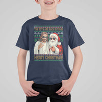 The Boys Are Back in Town Funny Christmas T Shirt For Kid Cool Santa and Jesus Holiday Humor - Wonder Print Shop