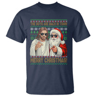 The Boys Are Back in Town Funny Christmas T Shirt Cool Santa and Jesus Holiday Humor - Wonder Print Shop