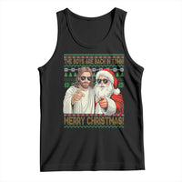 The Boys Are Back in Town Funny Christmas Tank Top Cool Santa and Jesus Holiday Humor - Wonder Print Shop