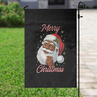 Merry Christmas Black Santa Claus Garden Flag Retro Nostalgic Festive Holiday - Wonder Print Shop