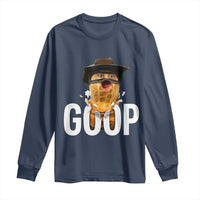 Goop Meme Explosion Long Sleeve Shirt Screaming Peanut Cowboy Brainrot Energy - Wonder Print Shop