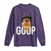 Goop Meme Explosion Long Sleeve Shirt Screaming Peanut Cowboy Brainrot Energy - Wonder Print Shop