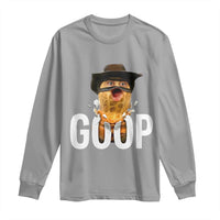 Goop Meme Explosion Long Sleeve Shirt Screaming Peanut Cowboy Brainrot Energy - Wonder Print Shop