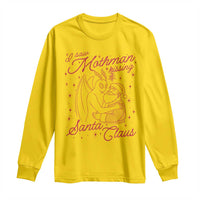 I Saw Mothman Kissing Santa Claus Long Sleeve Shirt Funny Cryptid Christmas Gag Gift - Wonder Print Shop