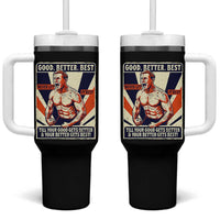 Good Better Best Shirtless Ben Tumbler With Handle Retro Funny Football Coach Meme Gift for Fans - Wonder Print Shop