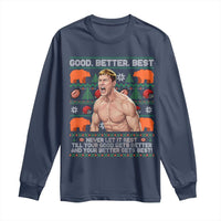 Good Better Best Shirtless Ben Long Sleeve Shirt Funny Football Coach Meme Ugly Sweater Gift for Fans - Wonder Print Shop