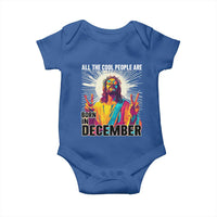 All the Cool People Are Born in December Baby Onesie Funny Trippy Neon Jesus Birthday Meme - Wonder Print Shop
