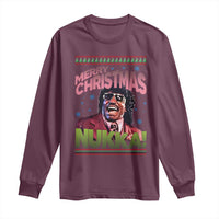 Funny Retro Merry Christmas Nukka Parody Long Sleeve Shirt Xmas Throwback Parody Urban Comedy - Wonder Print Shop