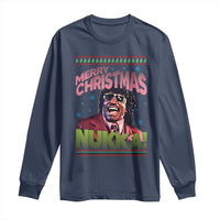 Funny Retro Merry Christmas Nukka Parody Long Sleeve Shirt Xmas Throwback Parody Urban Comedy - Wonder Print Shop