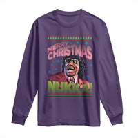 Funny Retro Merry Christmas Nukka Parody Long Sleeve Shirt Xmas Throwback Parody Urban Comedy - Wonder Print Shop