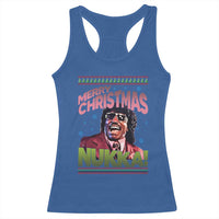 Funny Retro Merry Christmas Nukka Parody Racerback Tank Top Xmas Throwback Parody Urban Comedy - Wonder Print Shop